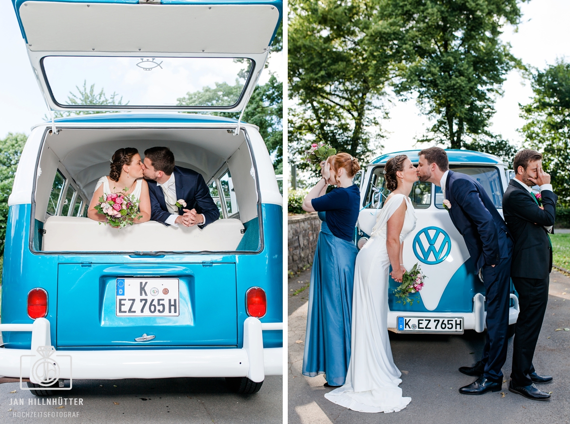 Brautpaar-T1-VW-Bus-Kuss