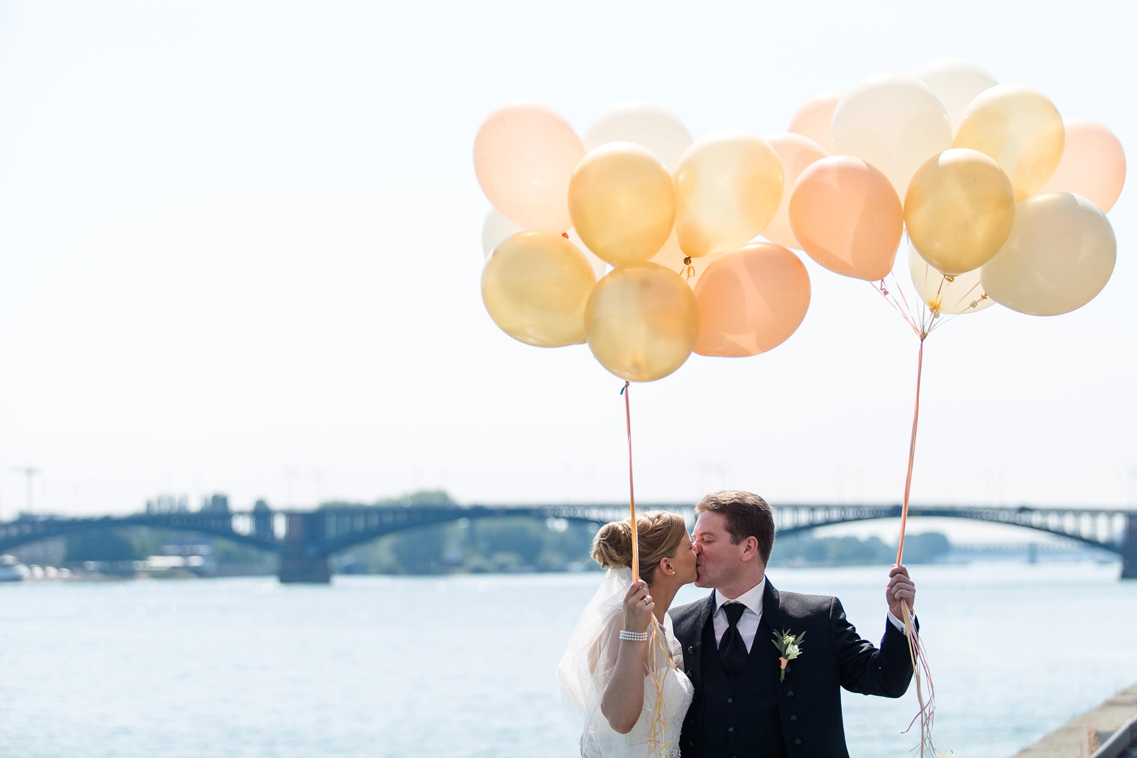 hochzeitsfotograf mainz Rhein Rheinpromenade Hochzeitsreportage