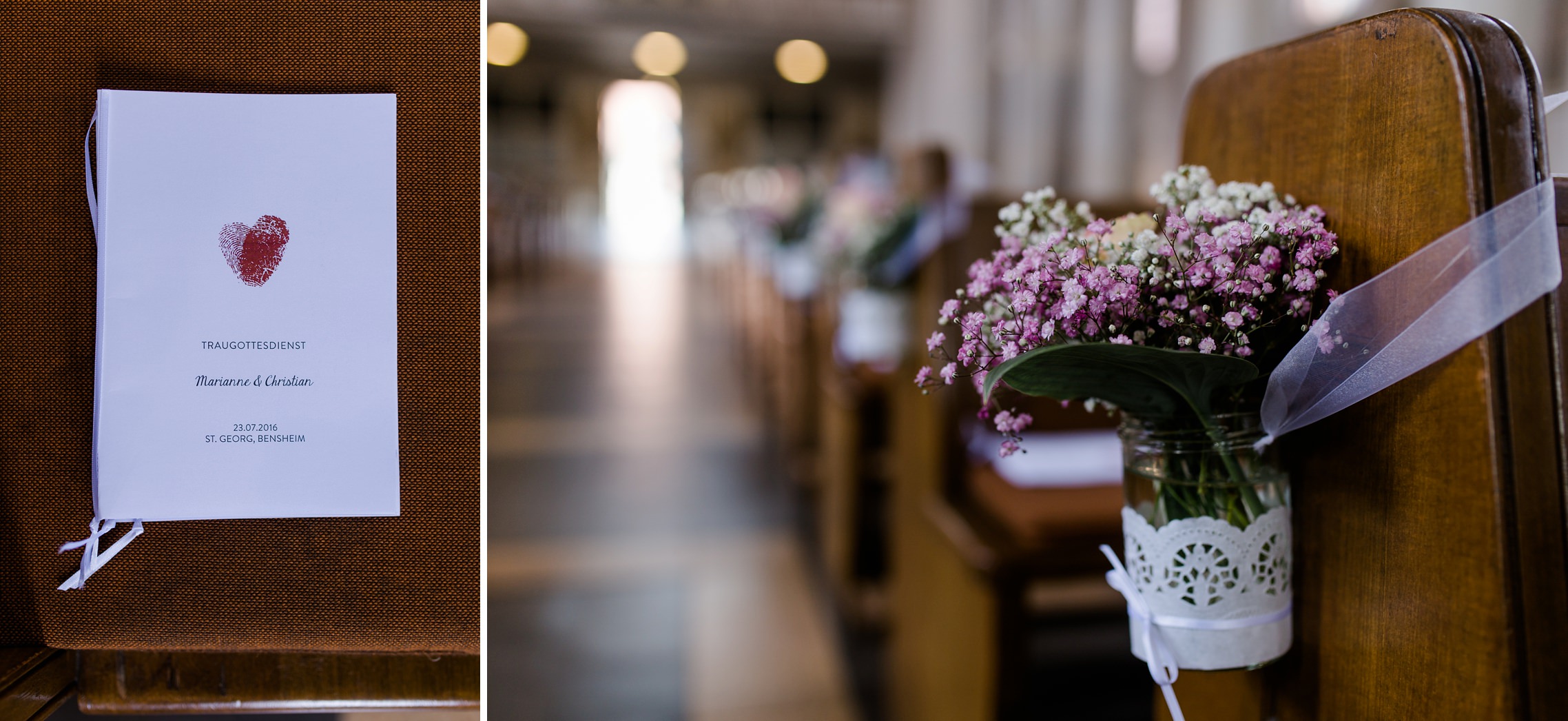 Blumenschmuck und Trauheft