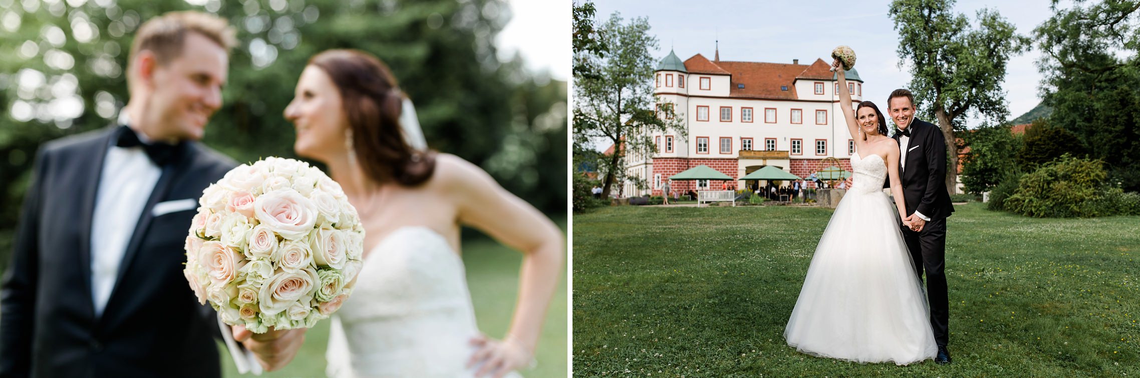 Hochzeit im Schloß Donzdorf: Paar-Shooting im Garten