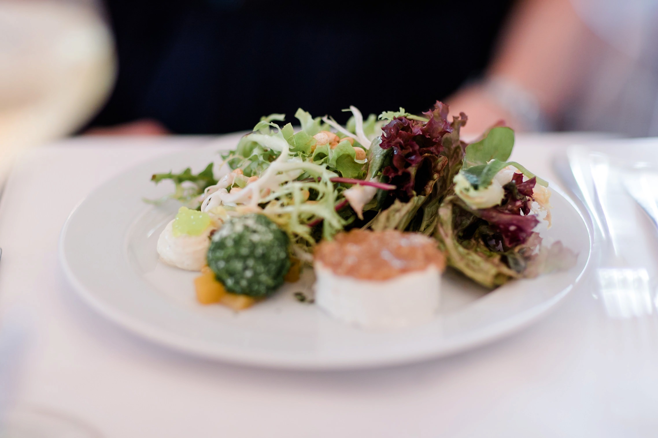 Salat-Vorspeise im Schlossrestaurant Castello