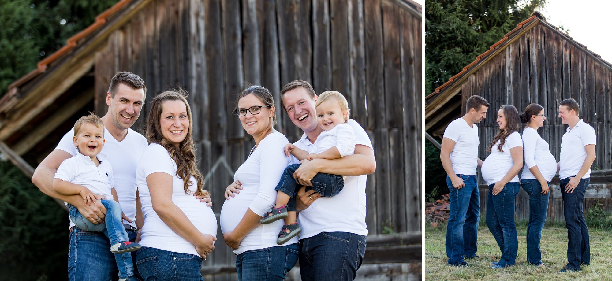 Familien-Shooting mit zwei schwangeren Müttern