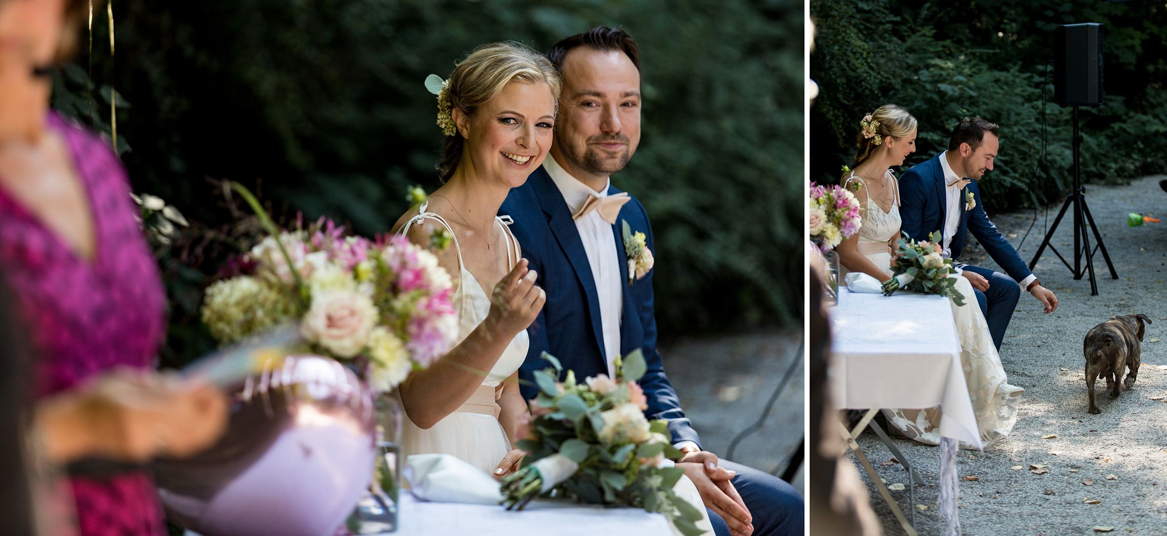 Unerwarteter Besuch bei Hochzeit im Englischen Garten in München