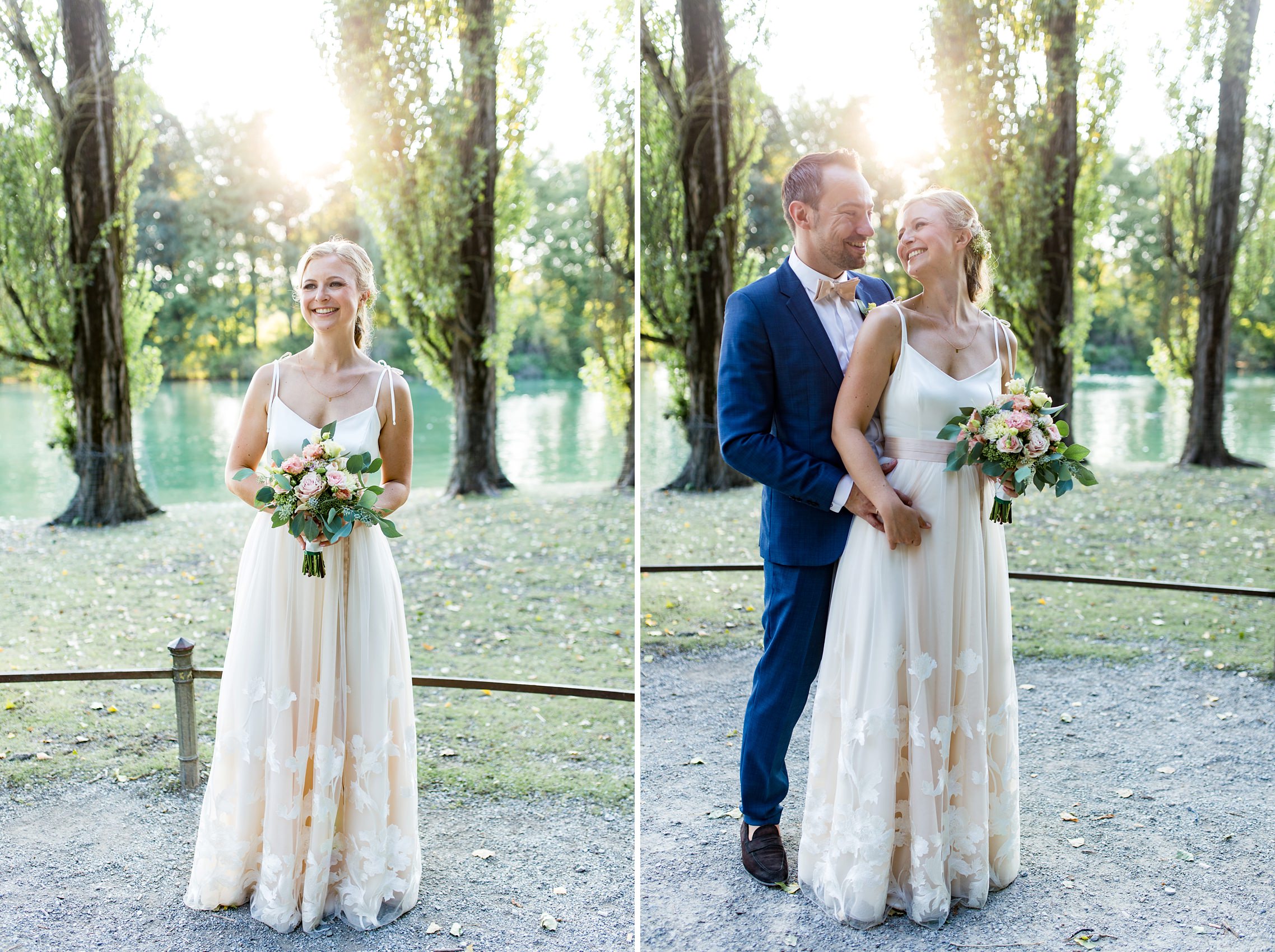 Brautpaar-Shooting Hochzeit im Englischen Garten in München